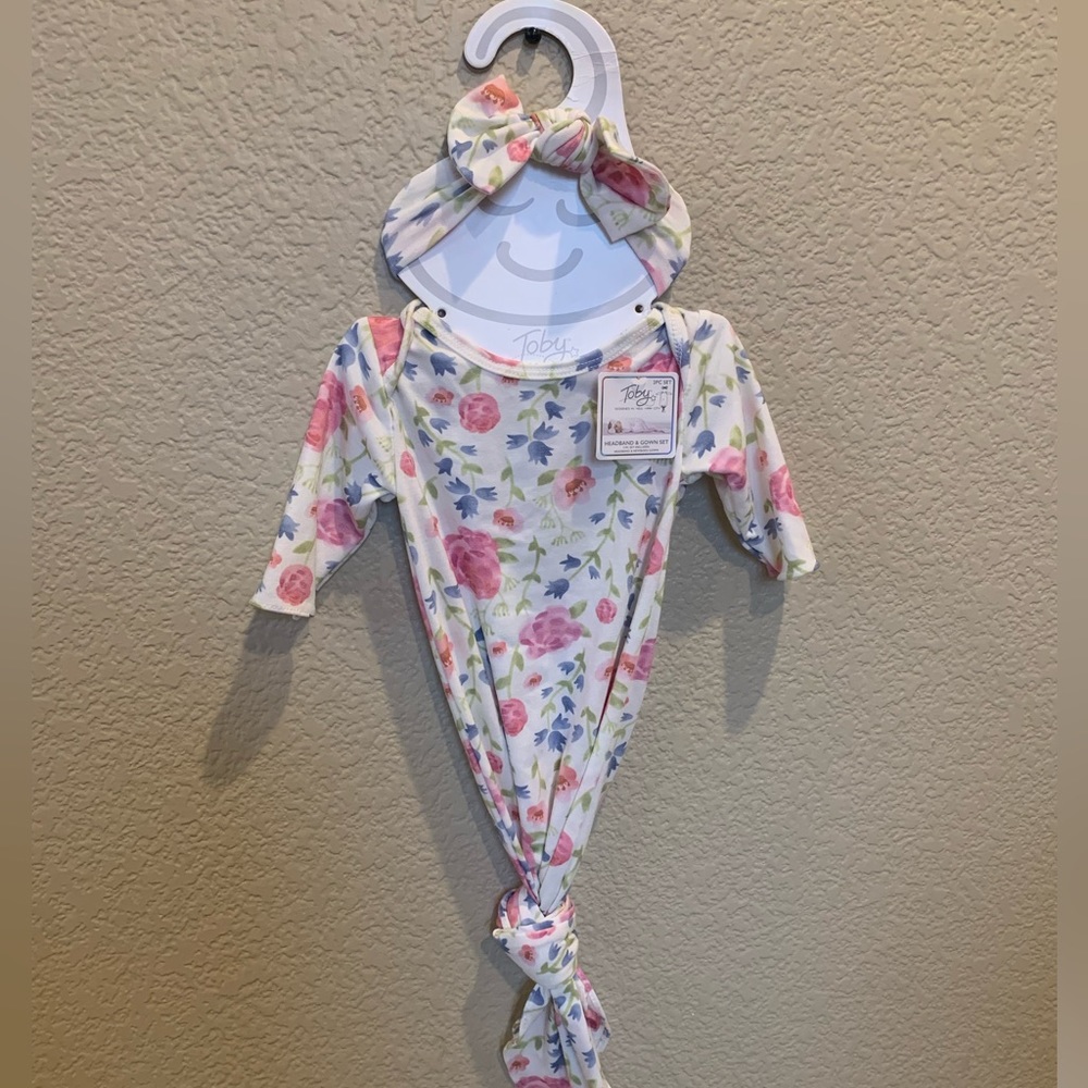 Newborn swaddle and hat